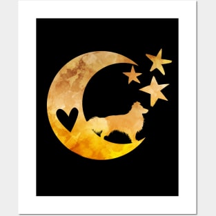 Shetland Sheepdog aka Sheltie Moon And Stars Art Posters and Art